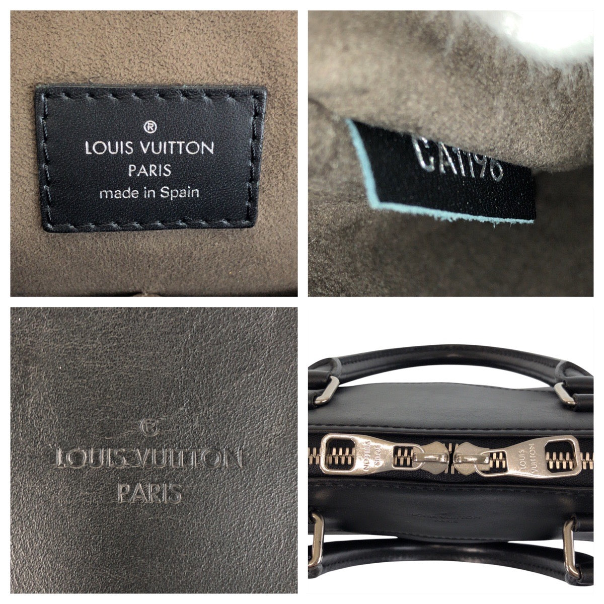 LOUIS VUITTON Business bag M50163 leather black Business bag briefcase Epi Porto Documents Jules mens  d