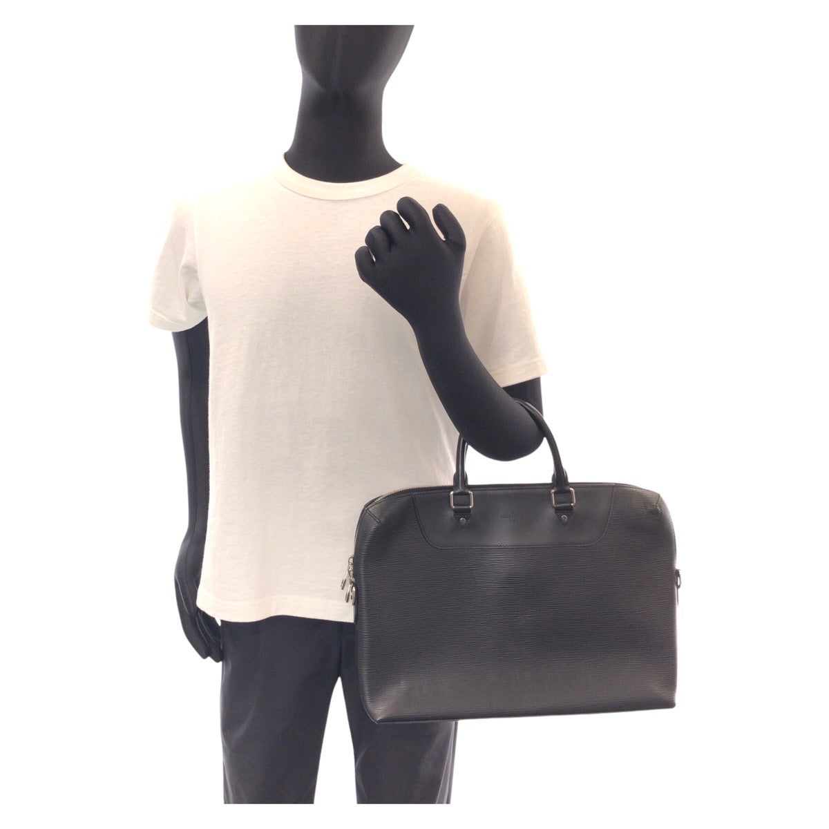 LOUIS VUITTON Business bag M50163 leather black Business bag briefcase Epi Porto Documents Jules mens  d