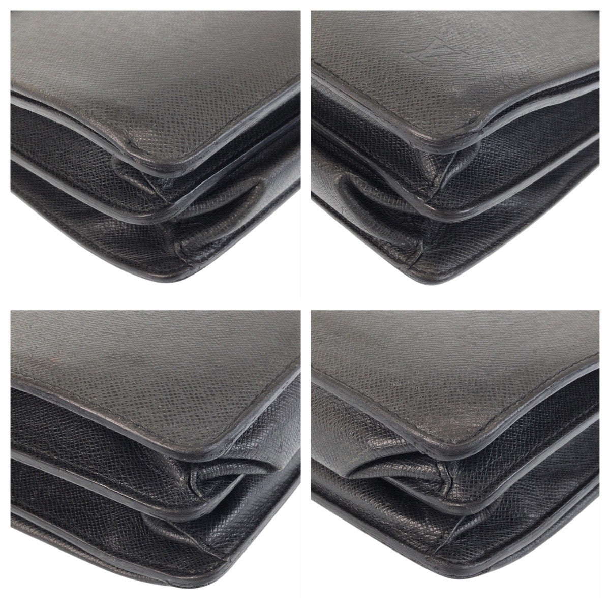 LOUIS VUITTON Business bag M31052 leather Ardoise Black SilverMetal Business bag briefcase Taiga Robusto 1 mens  d