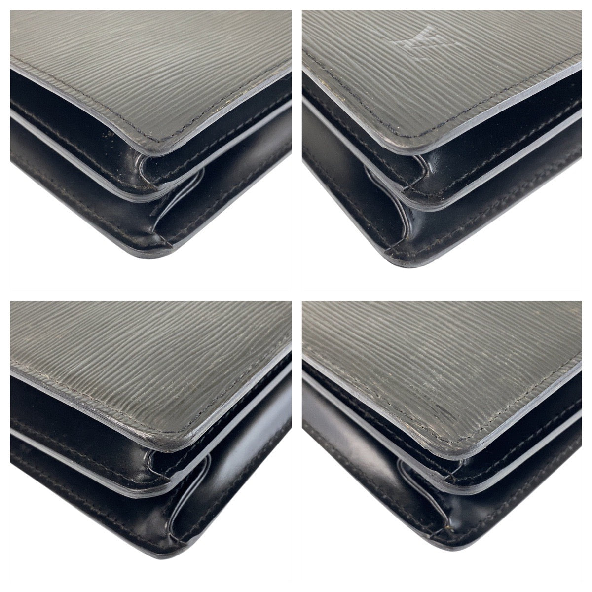 LOUIS VUITTON Business bag M54422 leather Black GoldMetal Business bag briefcase Epi Serviet Conseiller mens  d