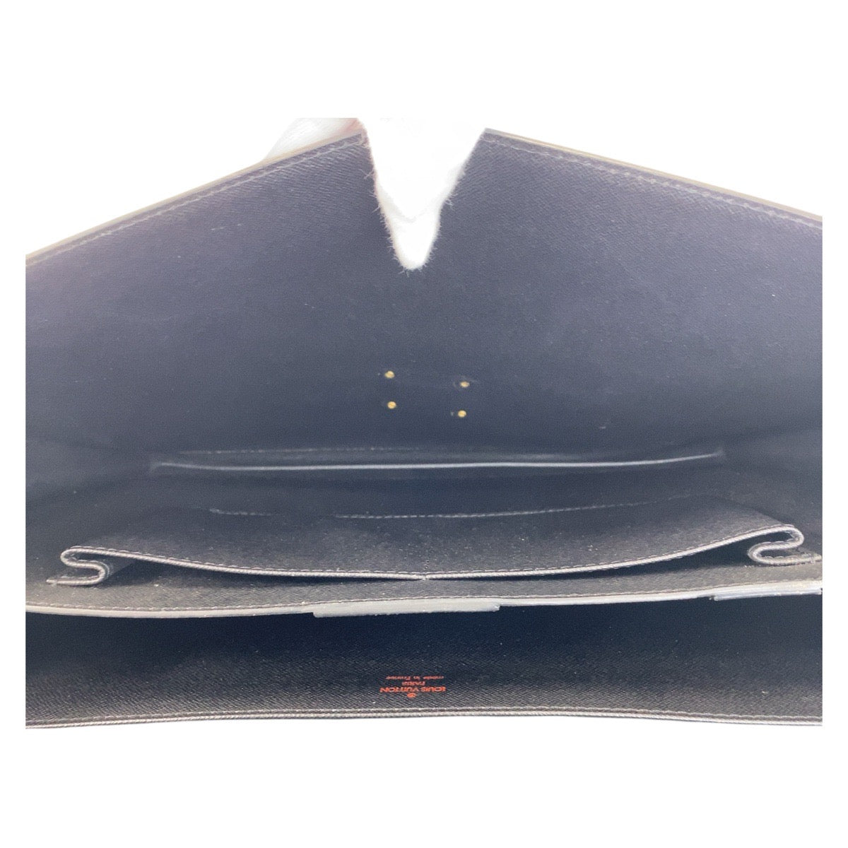 LOUIS VUITTON Business bag M54422 leather Black GoldMetal Business bag briefcase Epi Serviet Conseiller mens  d