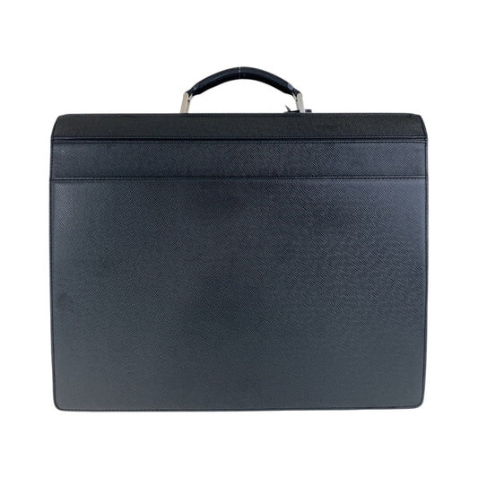 LOUIS VUITTON Business bag M30022 leather black Taiga Pilott case Ural