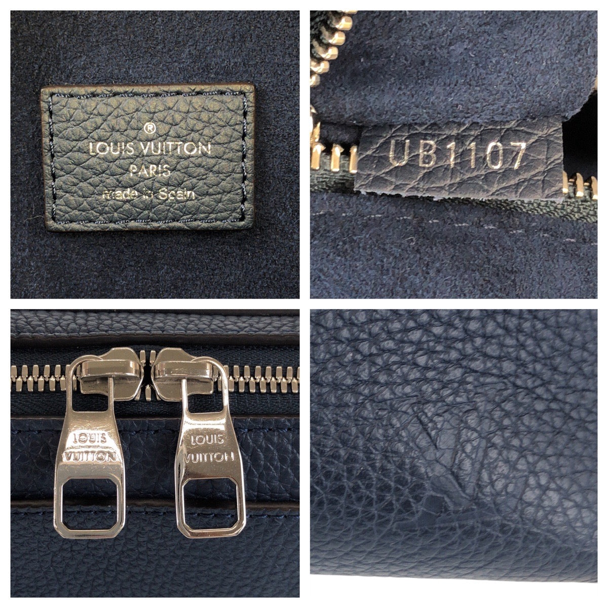 LOUIS VUITTON Business bag M41351 leather Navy Taurillon Clemence Victor