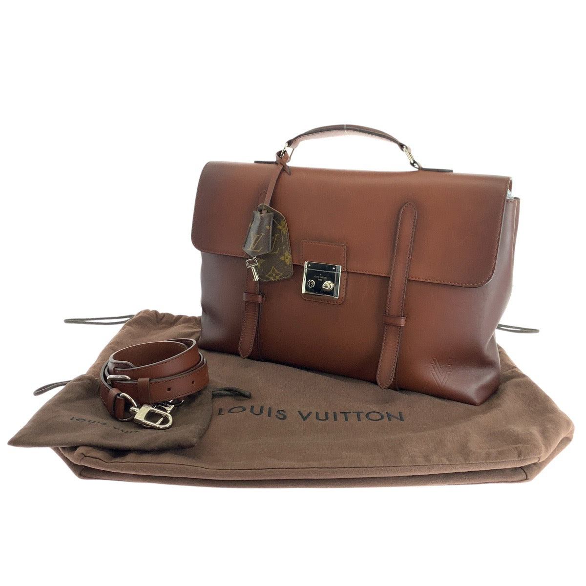 LOUIS VUITTON Business bag M50451 leather Brown Monogram Cuir Cultable