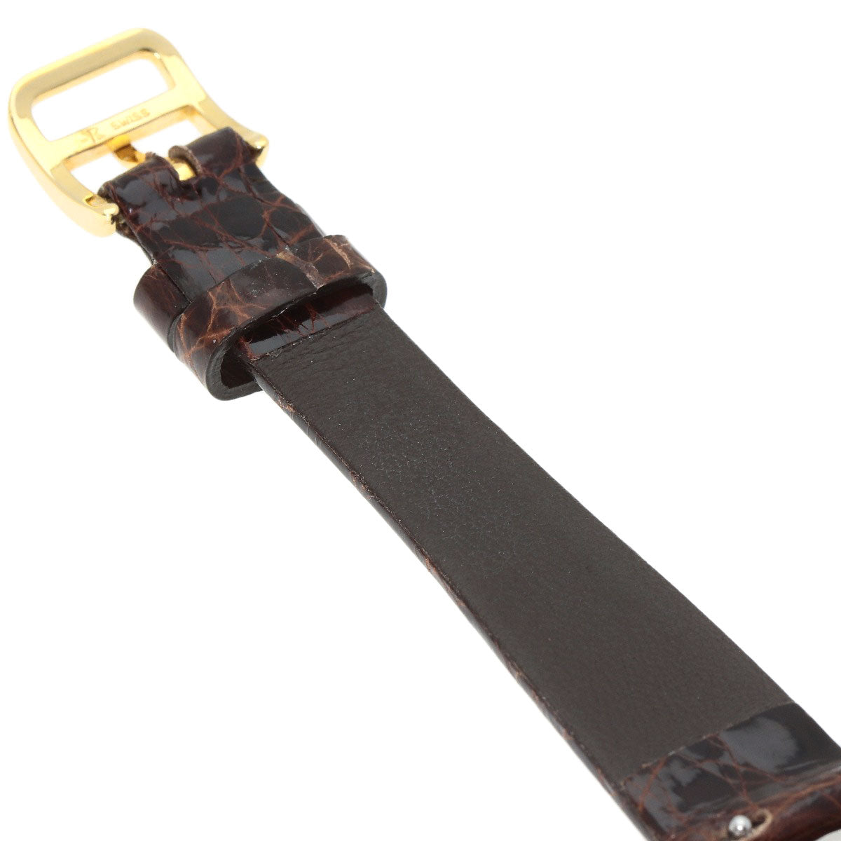 HERMES Watches Quartz Stainless Steel, Leather gold Clipper Ivory dial Women  d