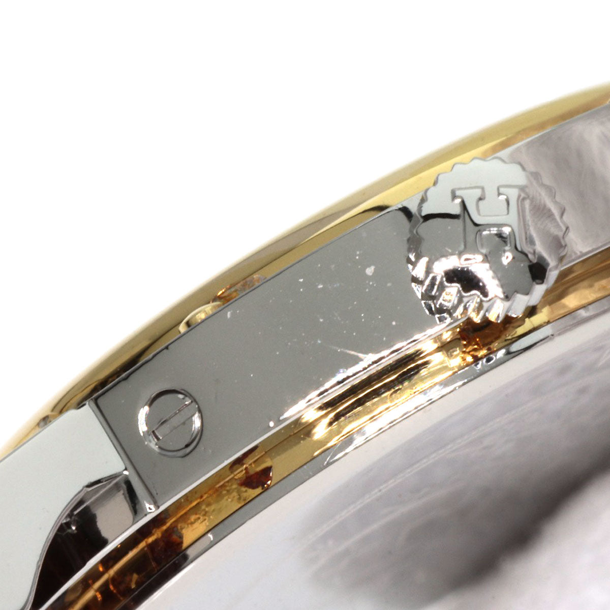 HERMES Watches Quartz Stainless Steel, Leather gold Clipper Ivory dial Women  d