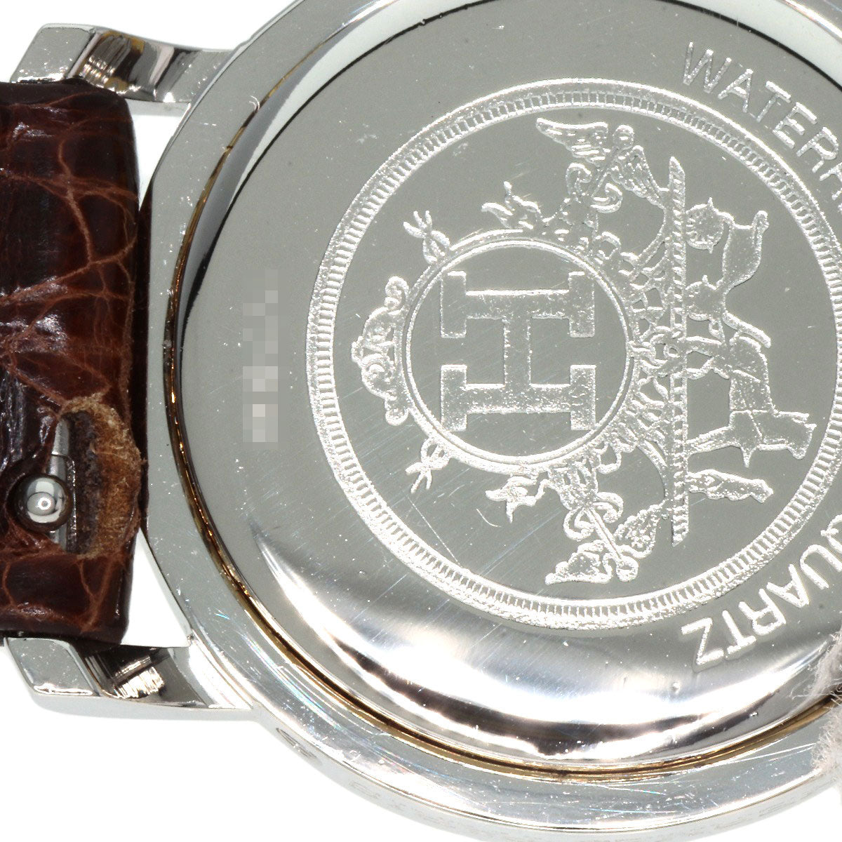 HERMES Watches Quartz Stainless Steel, Leather gold Clipper Ivory dial Women  d