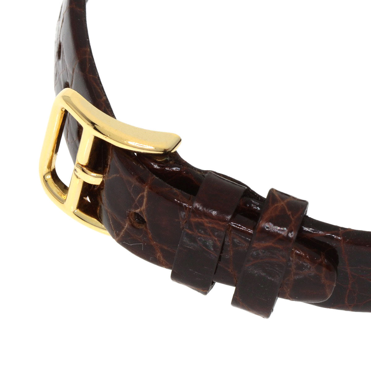 HERMES Watches Quartz Stainless Steel, Leather gold Clipper Ivory dial Women  d