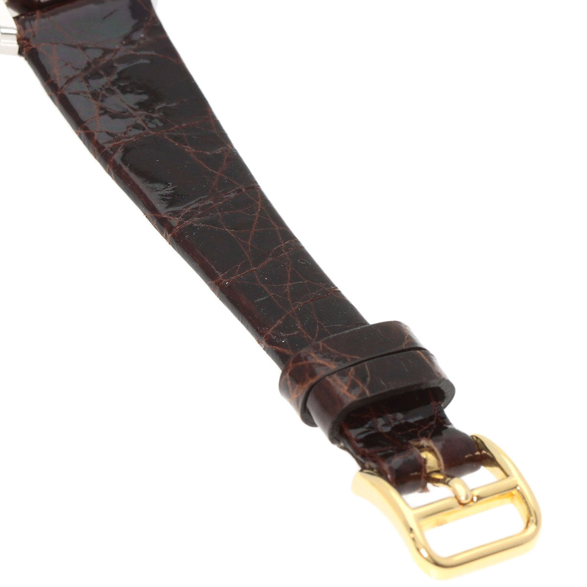 HERMES Watches Quartz Stainless Steel, Leather gold Clipper Ivory dial Women  d