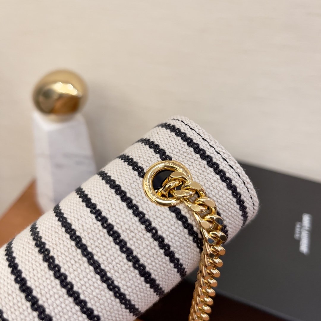 Top Quality Kate Small Chain Bag In Canvas For Women 7.9in/20cm YSL 469390FAACG9583