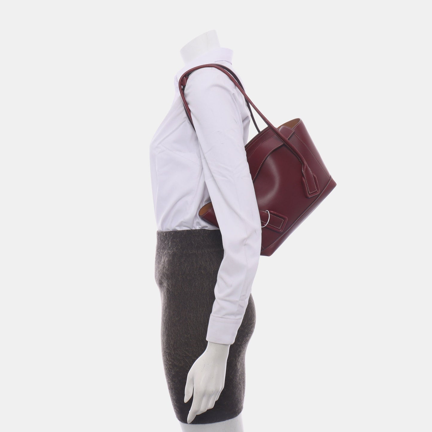 Bottega Veneta Arco Tote Bag Small Burgundy Leather 23cm