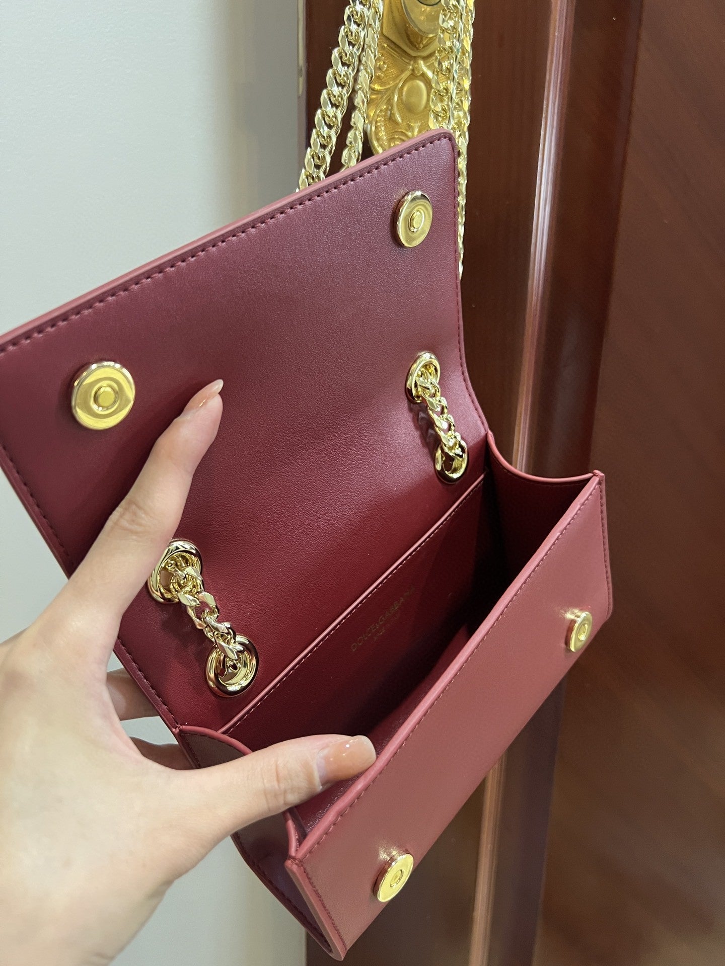 Top Quality Polished 3.5 Phone Bag Burgundy For Women 7.3in/19cm Top Quality