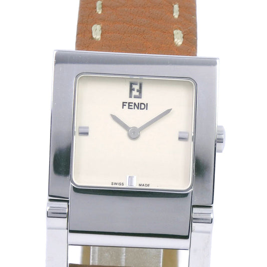 FENDI Watches Quartz 004-5200G-452 Stainless Steel , Leather Brown Olologi beige dial Women