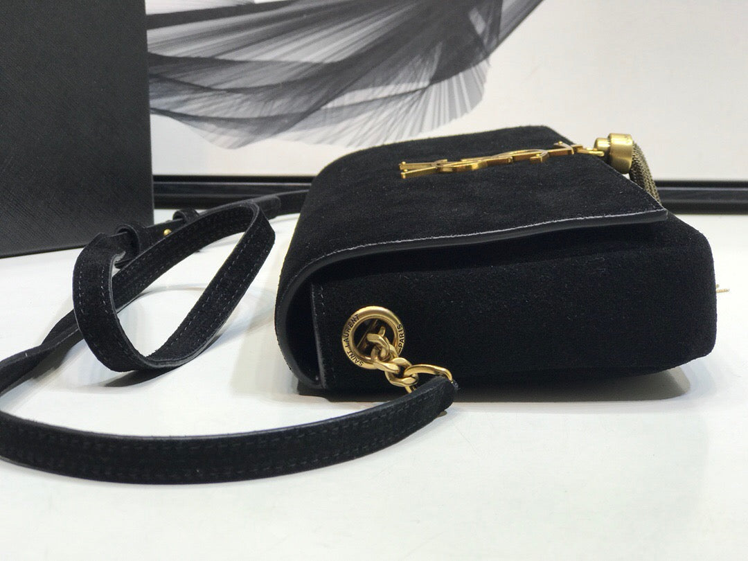 Top Quality Kate Tassel Small Shoulder Bag Black For Women 10.2in/26cm YSL 6042760UD7W1011
