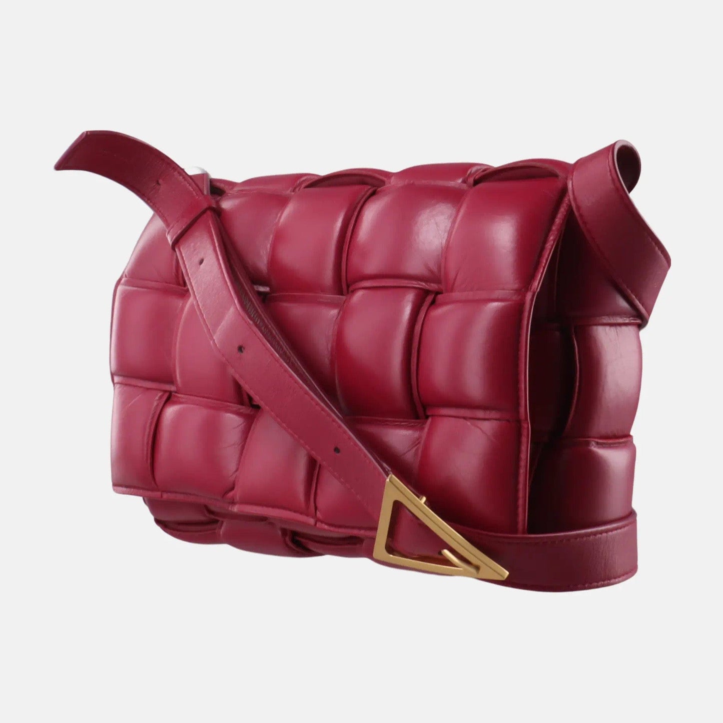 Bottega Veneta Padded Cassette Burgundy Red Leather