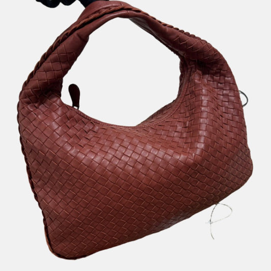 Bottega Veneta Veneta Hobo Small Burgundy 40cm Lambskin Leather