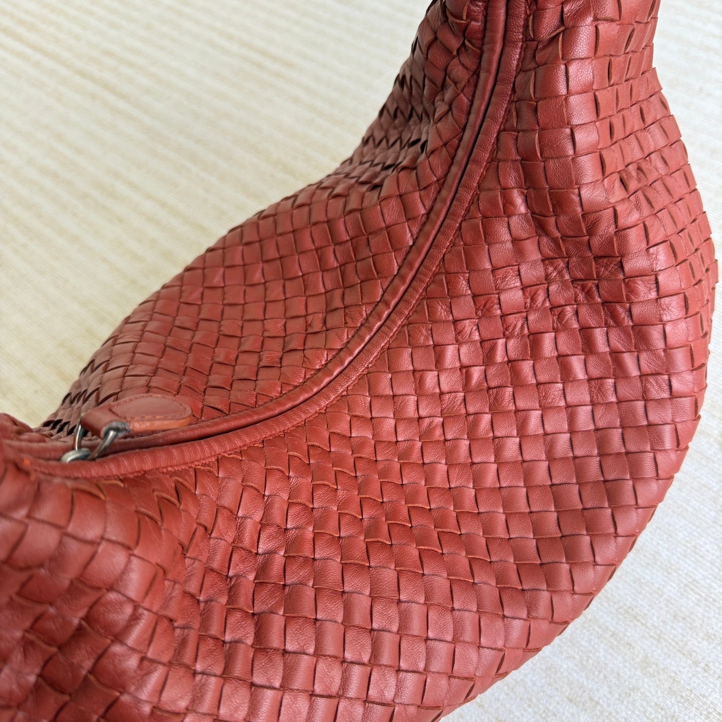 Bottega Veneta Veneta Hobo Large Burgundy 47cm Lambskin Leather