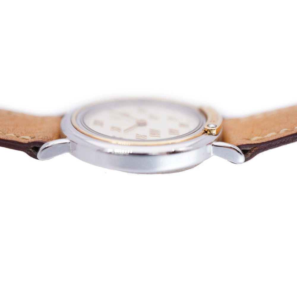 HERMES Watches Quartz Stainless Steel , Leather Ivory Meteor Ivory dial