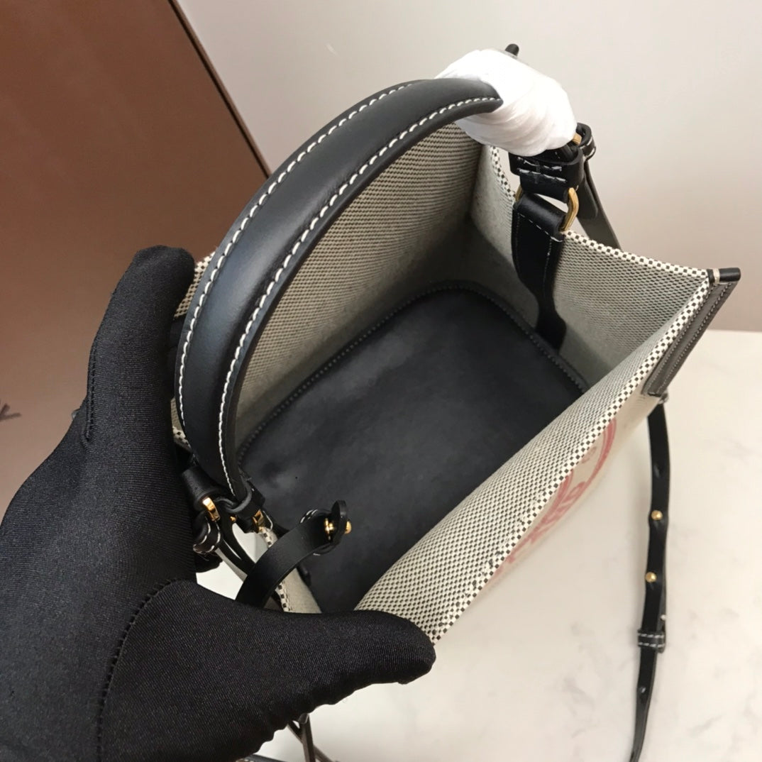 Top Quality PeGucciy Small Canvas Bag Gray For Women, Bags 9.8in/25cm