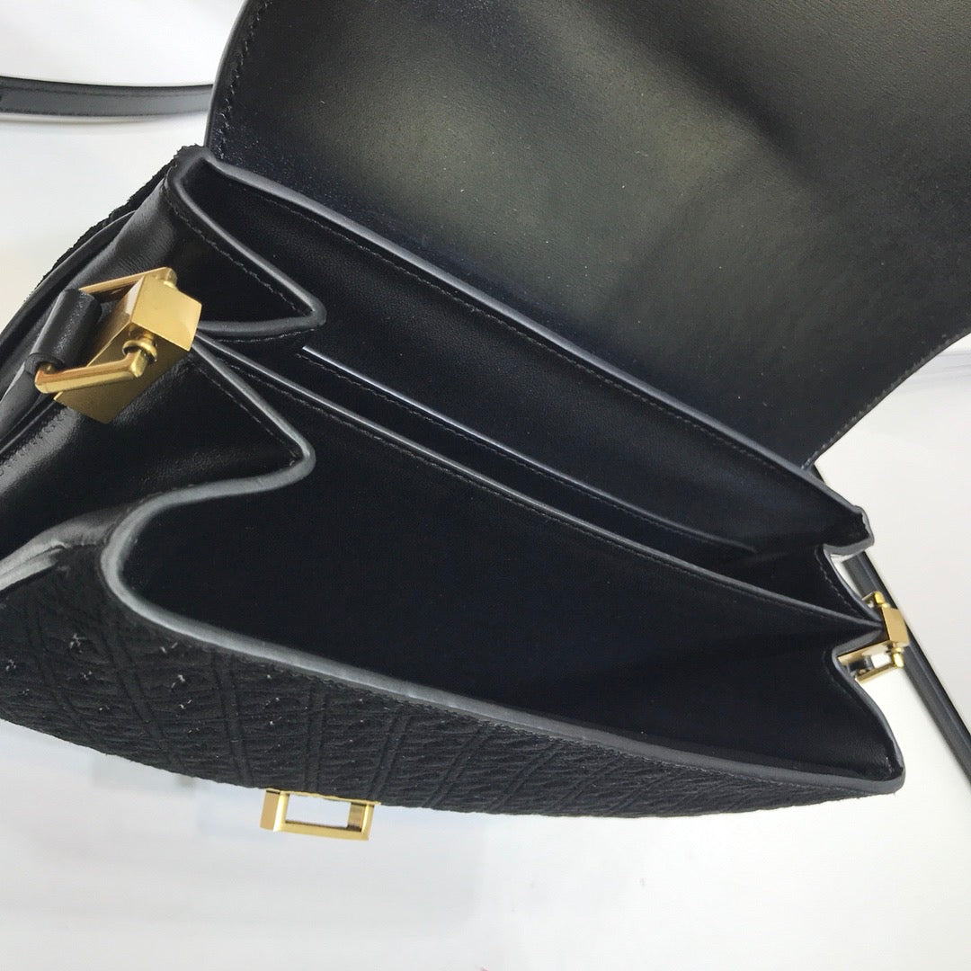 Top Quality Le Monogramme Small Satchel In Monogram Canvas And Smooth Black For Women 9in/23cm YSL