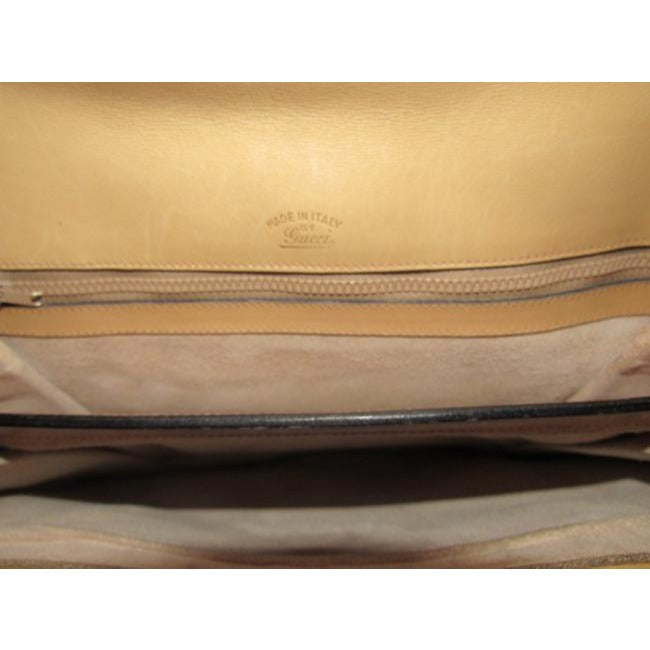 light greyish taupe suede and ivory leather, Gucci 'Blondie', saddle bag, envelope top, shoulder bag with a large, open gold 'GG' emblem