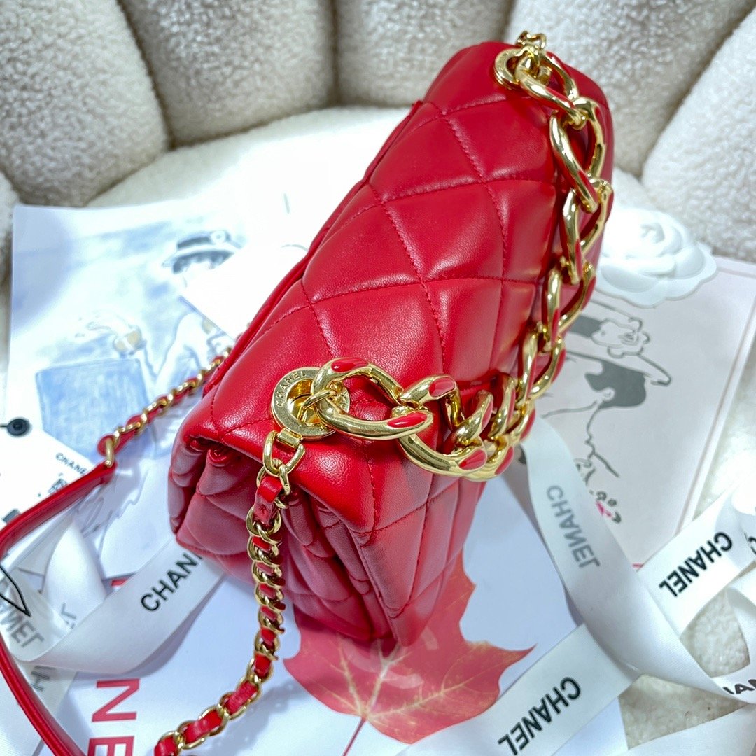 CHL Top Qualityap Bag Gold Hardware Red For Women Handbags, Shoulder Bags 7.9in/20cm AS3366