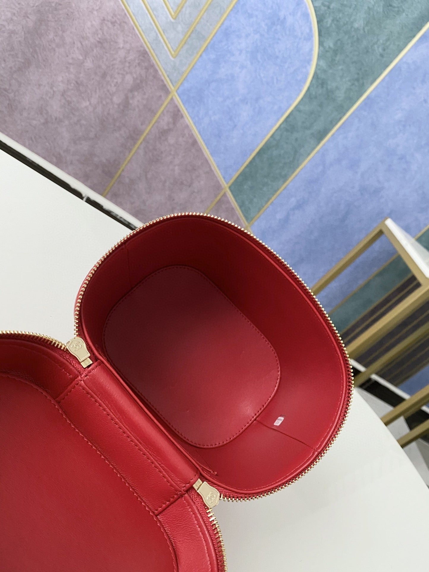 CHLVanity Case Gold Hardware Burgundy For Women Handbags, Shoulder Bags 9.4in/24cm 