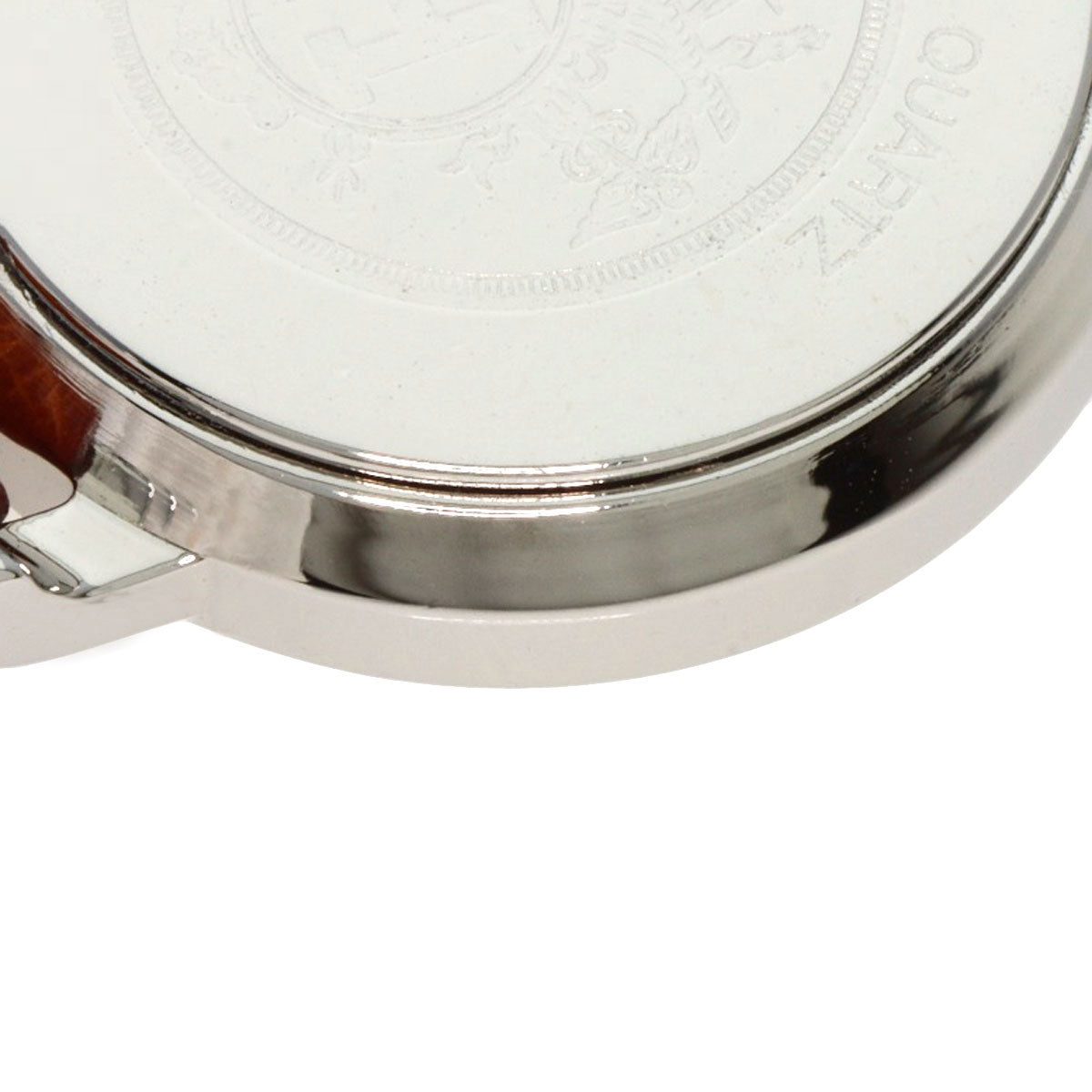 HERMES Watches Quartz Stainless Steel, Leather Silver Serie white dial Women  d