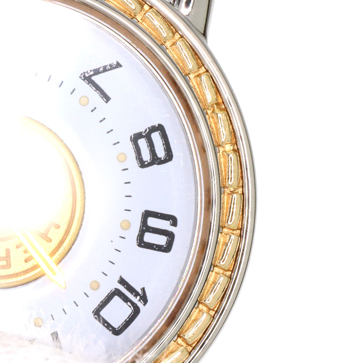 HERMES Watches Quartz Stainless Steel, Leather Silver Serie white dial Women  d