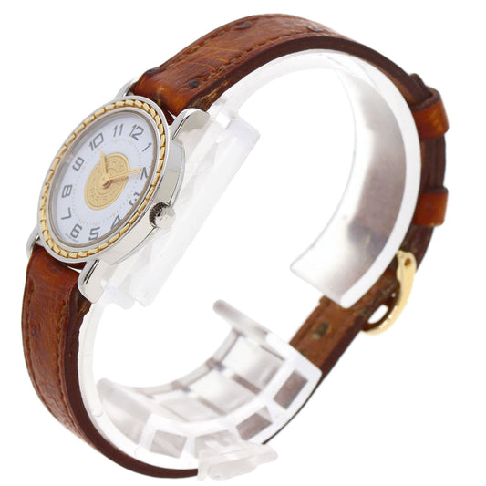 HERMES Watches Quartz Stainless Steel Silver Serie white dial