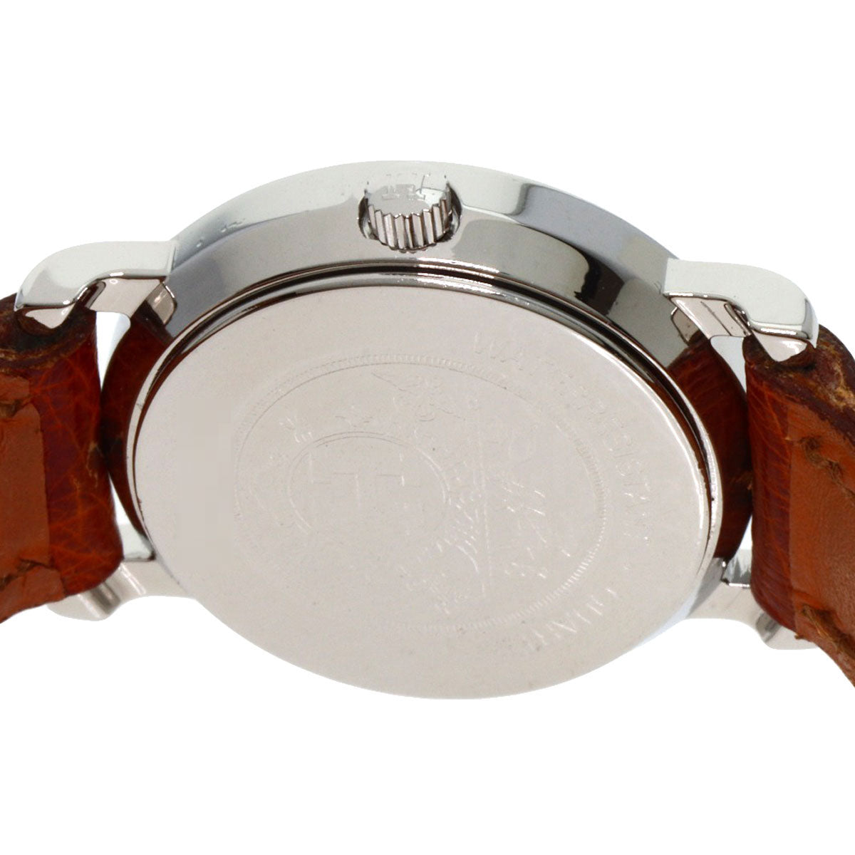 HERMES Watches Quartz Stainless Steel, Leather Silver Serie white dial Women  d