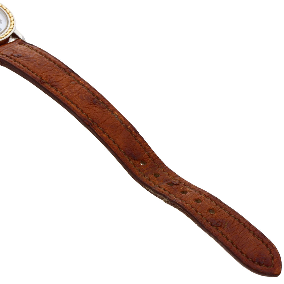 HERMES Watches Quartz Stainless Steel, Leather Silver Serie white dial Women  d