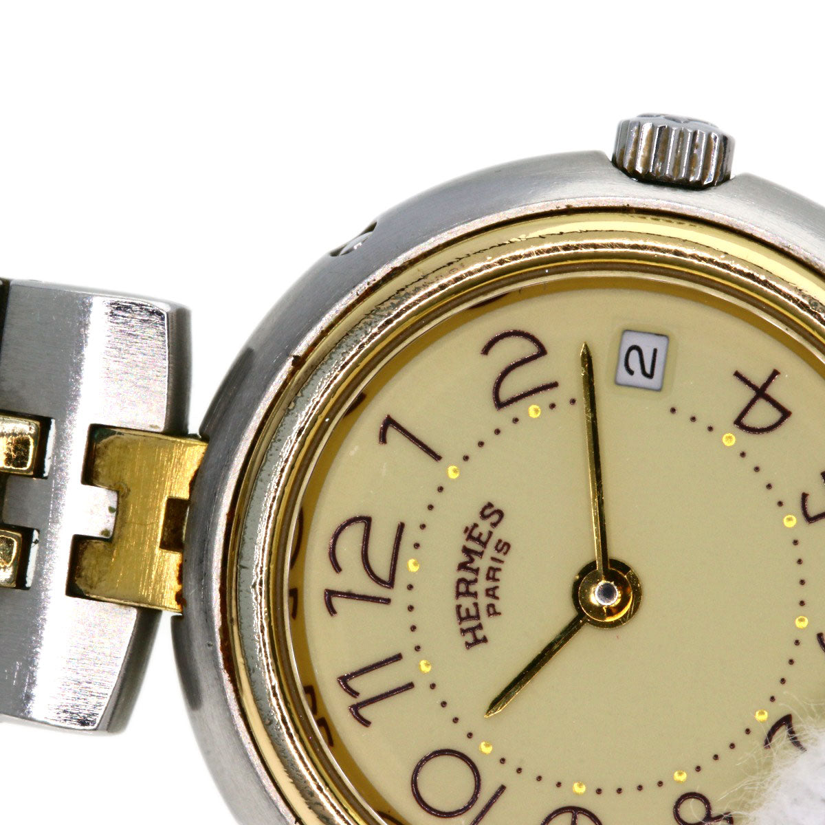 HERMES Watches Quartz Stainless Steel gold profile Ivory dial