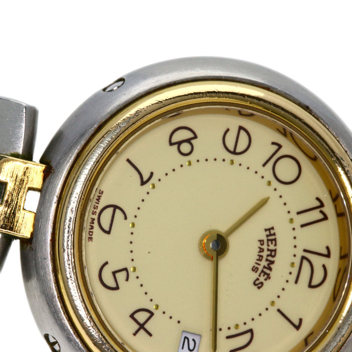 HERMES Watches Quartz Stainless Steel gold profile Ivory dial