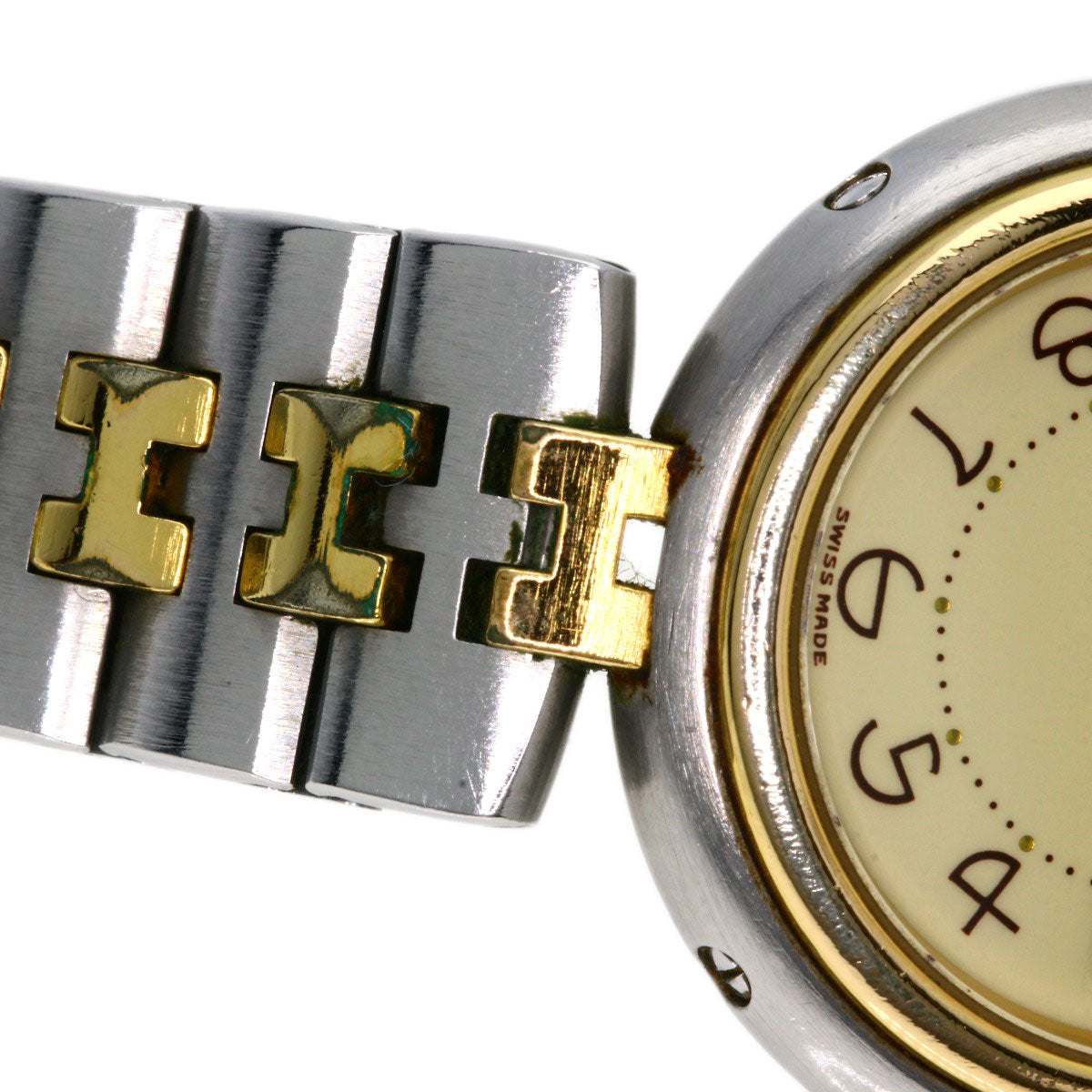 HERMES Watches Quartz Stainless Steel gold profile Ivory dial