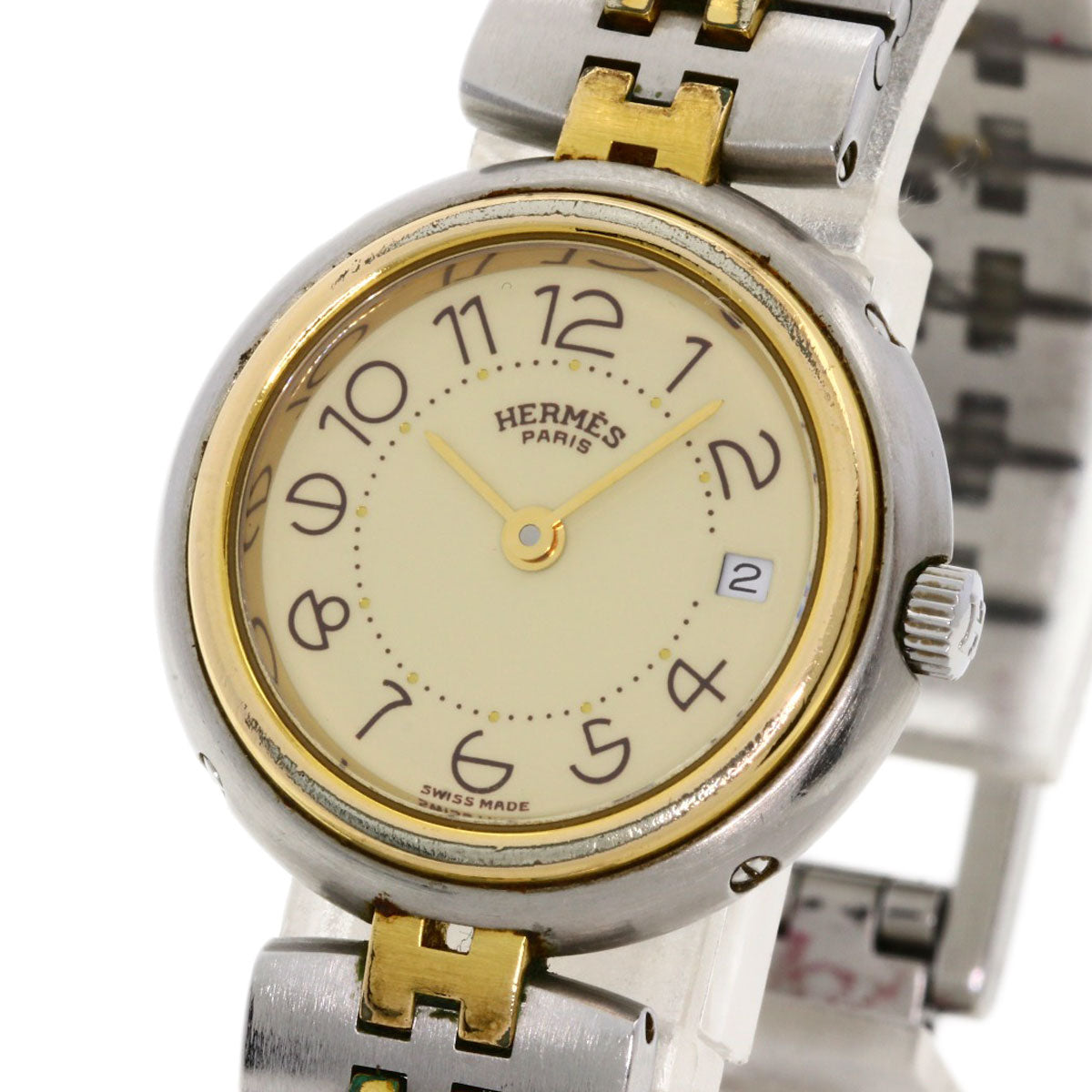 HERMES Watches Quartz Stainless Steel gold profile Ivory dial