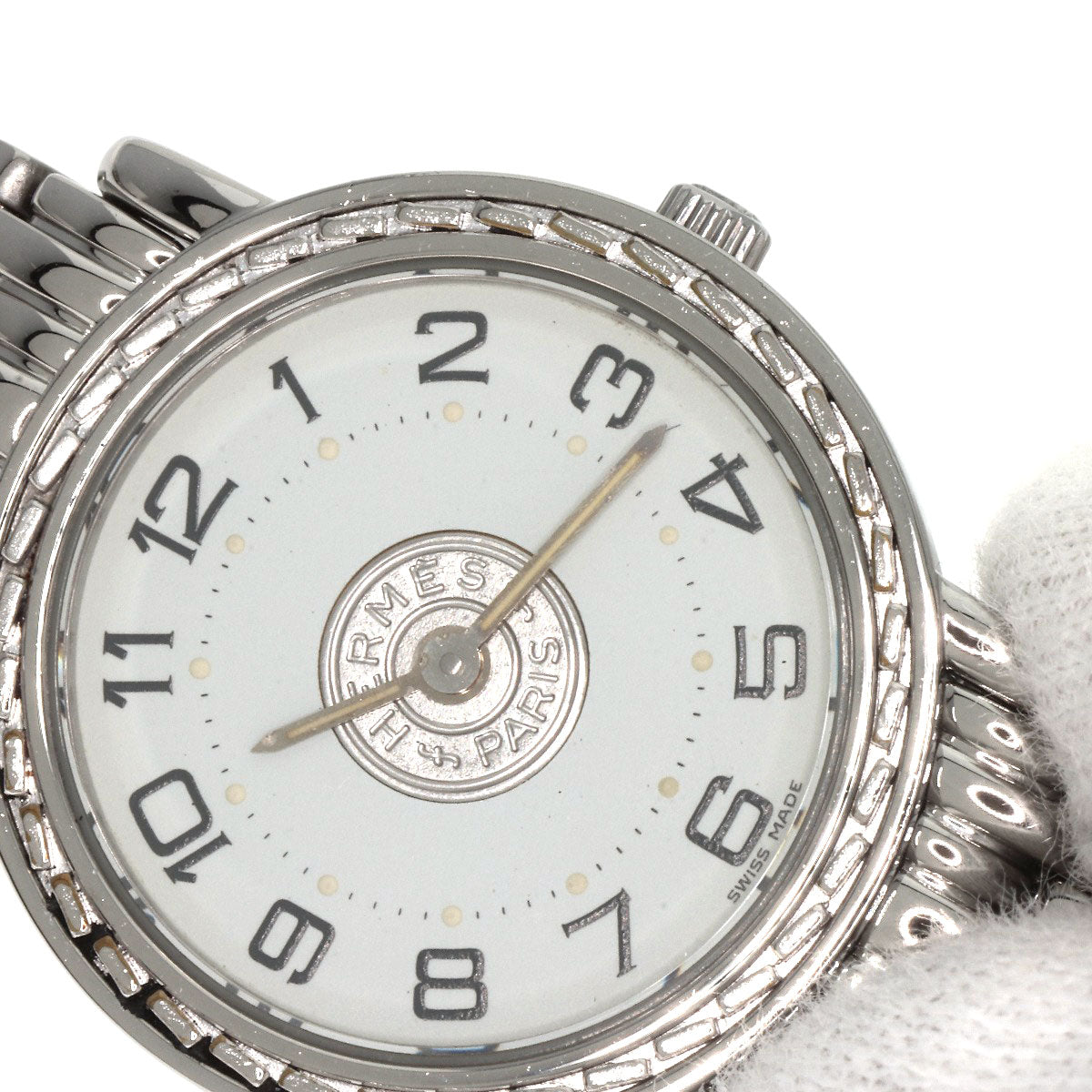 HERMES Watches Quartz SE4.210 Stainless Steel Silver Serie white dial