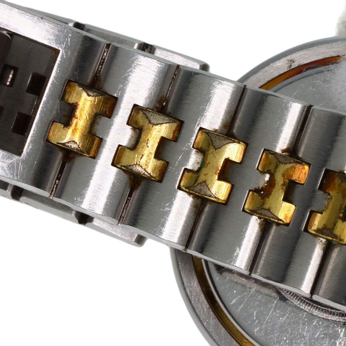 HERMES Watches Quartz Stainless Steel , SSxGP gold profile white dial mens  d