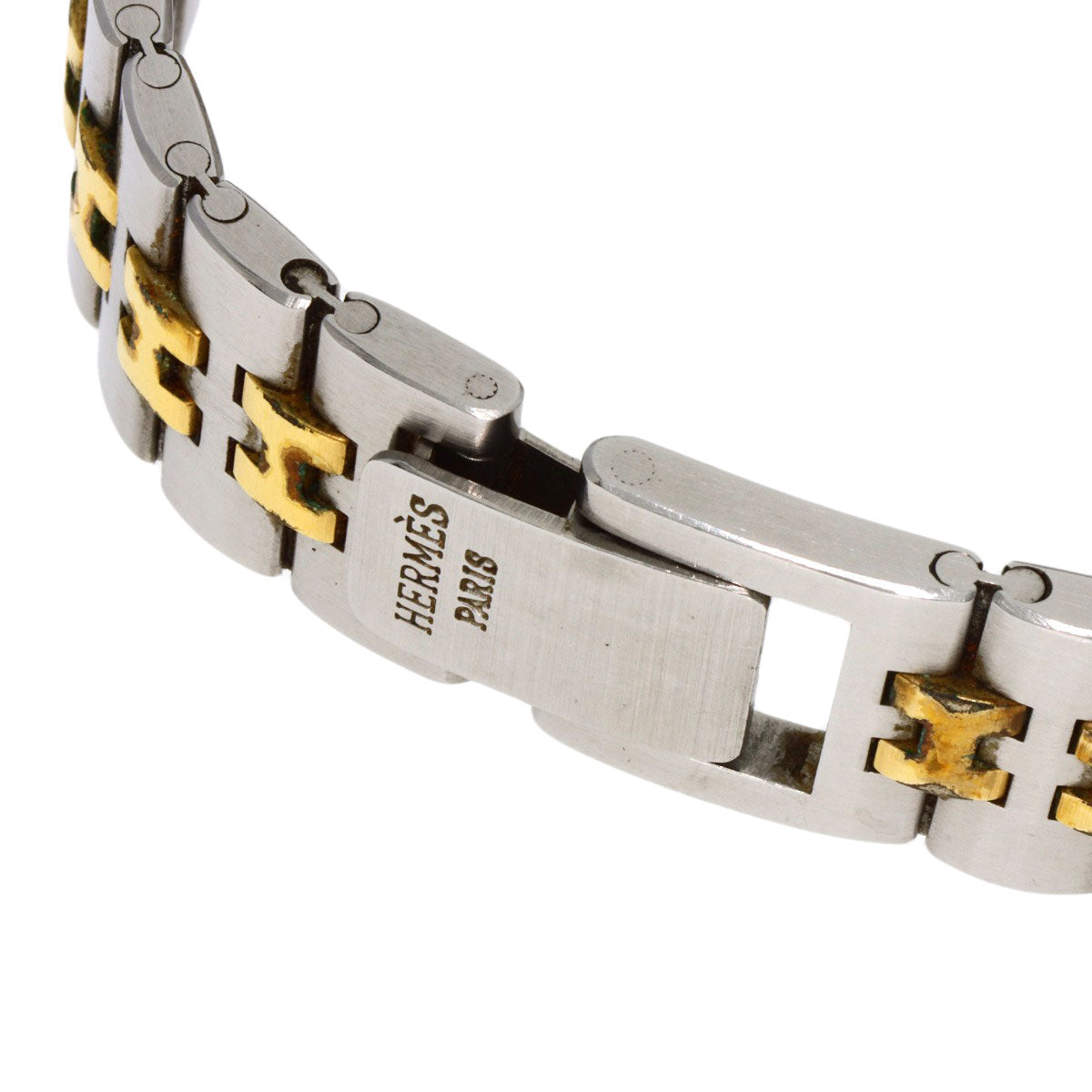 HERMES Watches Quartz Stainless Steel , SSxGP gold profile white dial mens  d