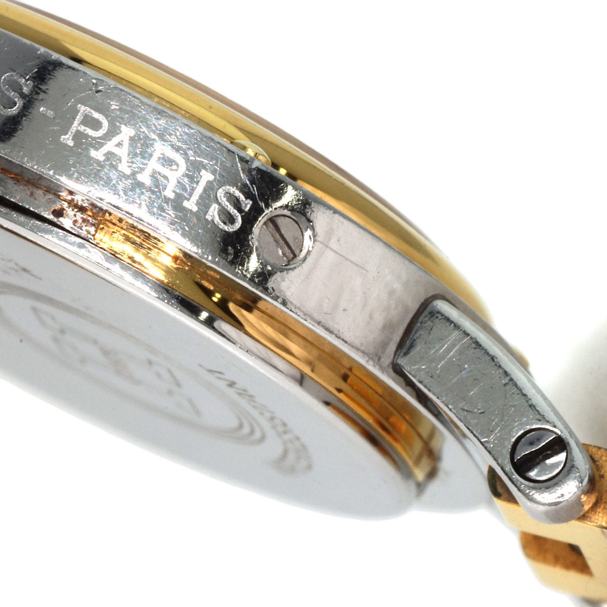 HERMES Watches Quartz Stainless Steel , SSxGP gold Clipper Old Belt Ivory dial Women  d