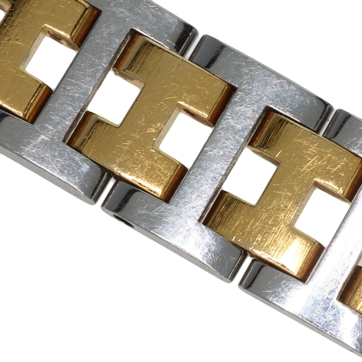 HERMES Watches Quartz Stainless Steel , SSxGP gold Clipper Old Belt Ivory dial Women  d