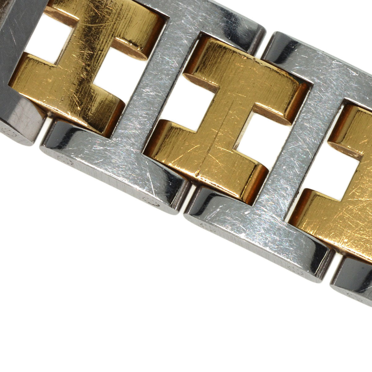 HERMES Watches Quartz Stainless Steel , SSxGP gold Clipper Old Belt Ivory dial Women  d