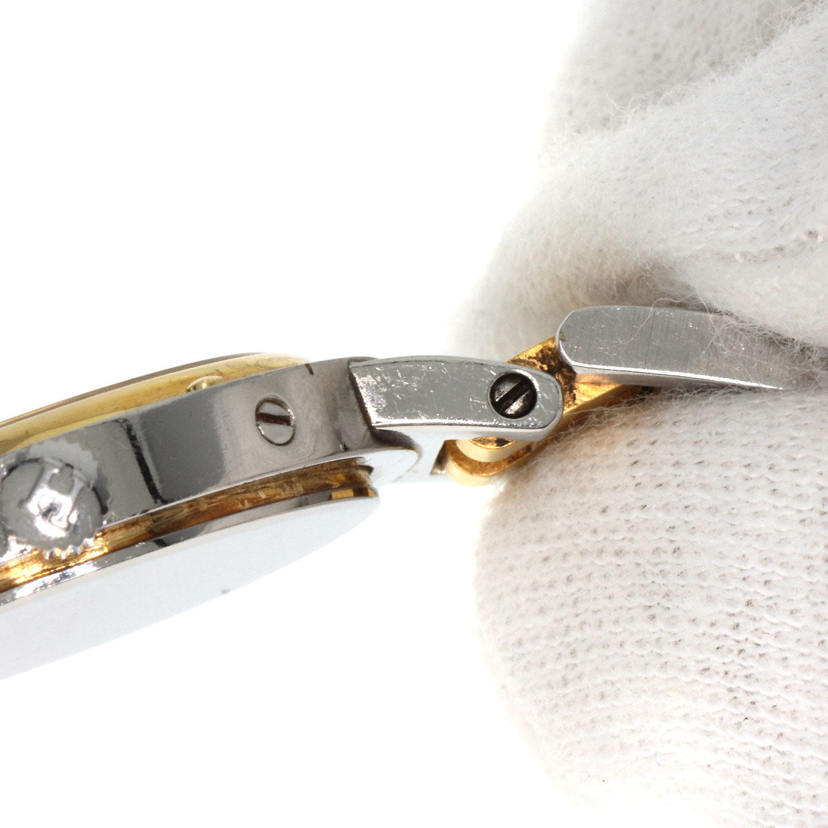 HERMES Watches Quartz Stainless Steel , SSxGP gold Clipper Old Belt Ivory dial Women  d