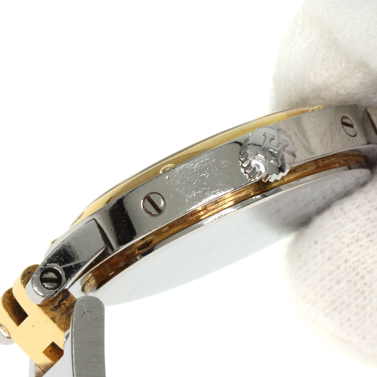 HERMES Watches Quartz Stainless Steel , SSxGP gold Clipper Old Belt Ivory dial Women  d