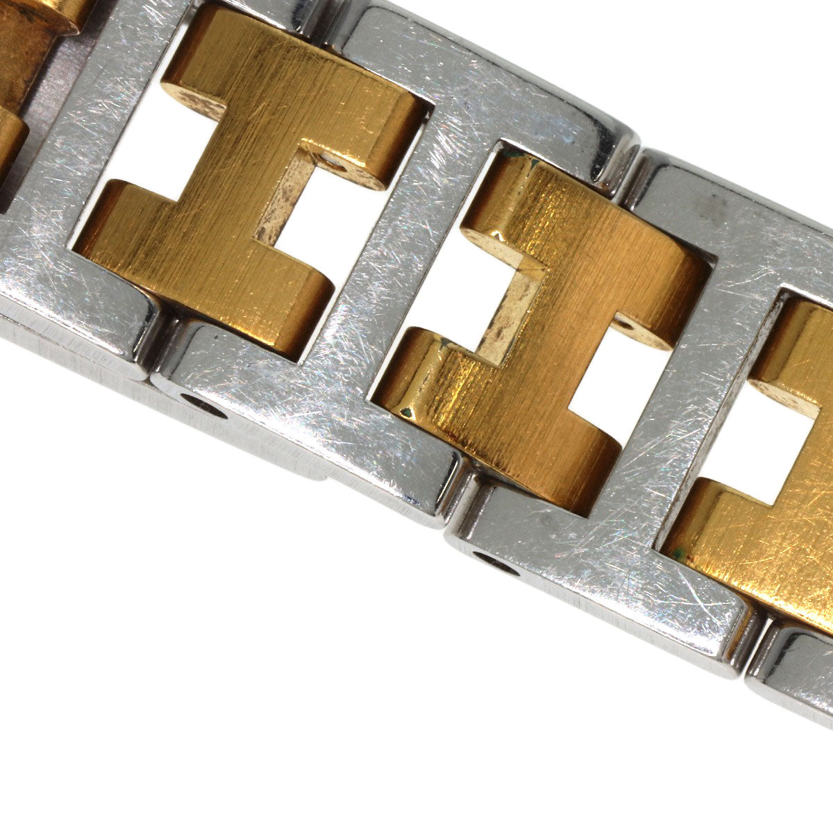 HERMES Watches Quartz Stainless Steel , SSxGP gold Clipper Old Belt Ivory dial Women  d