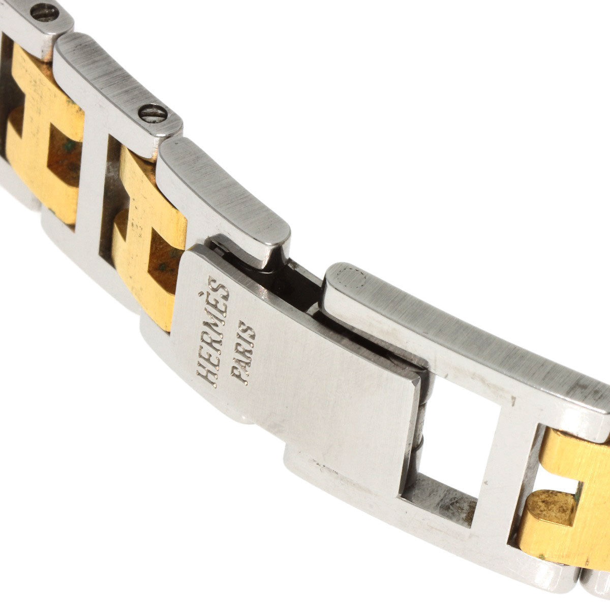 HERMES Watches Quartz Stainless Steel , SSxGP gold Clipper Old Belt Ivory dial Women  d