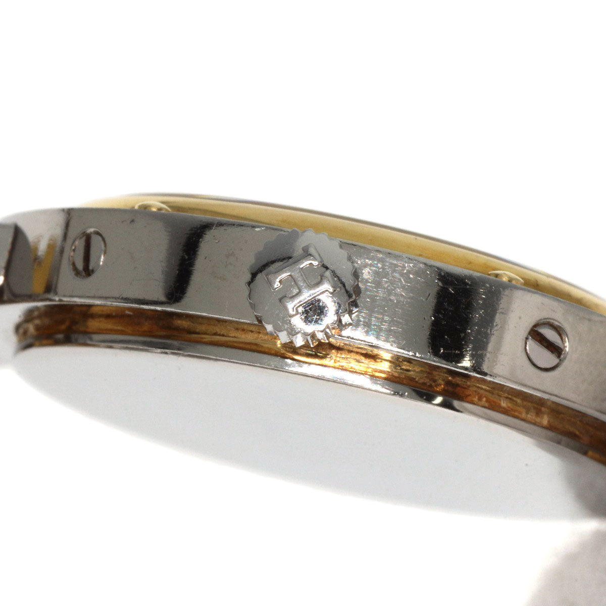 HERMES Watches Quartz Stainless Steel , SSxGP gold Clipper Old Belt Ivory dial Women  d