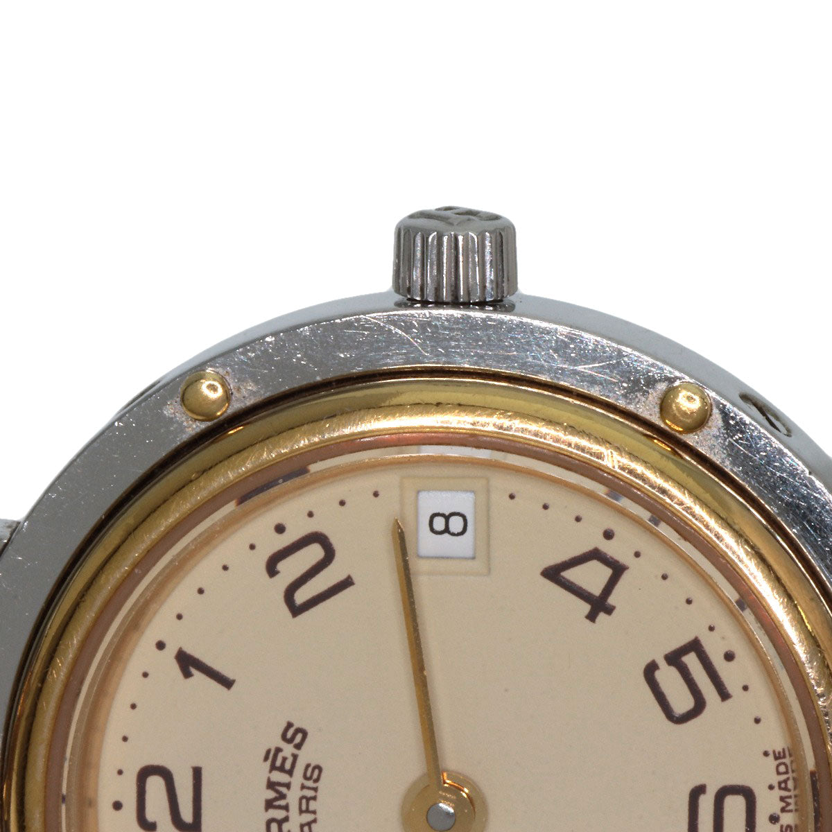 HERMES Watches Quartz Stainless Steel , SSxGP gold Clipper Ivory dial Women  d