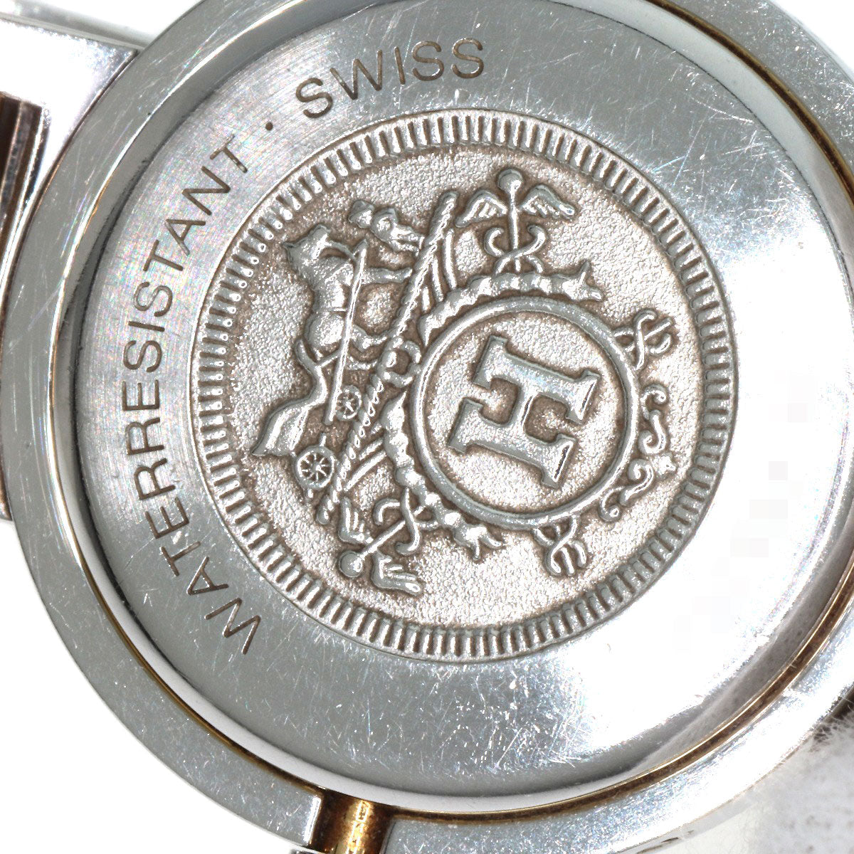 HERMES Watches Quartz Stainless Steel , SSxGP gold Clipper Ivory dial Women  d