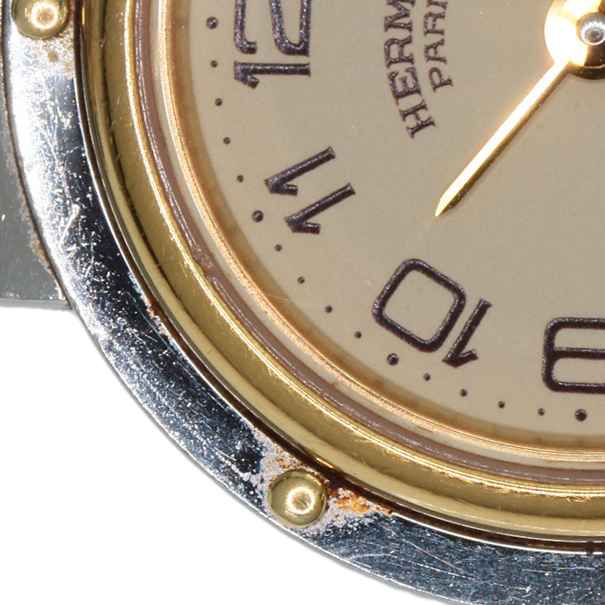 HERMES Watches Quartz Stainless Steel , SSxGP gold Clipper Ivory dial Women  d